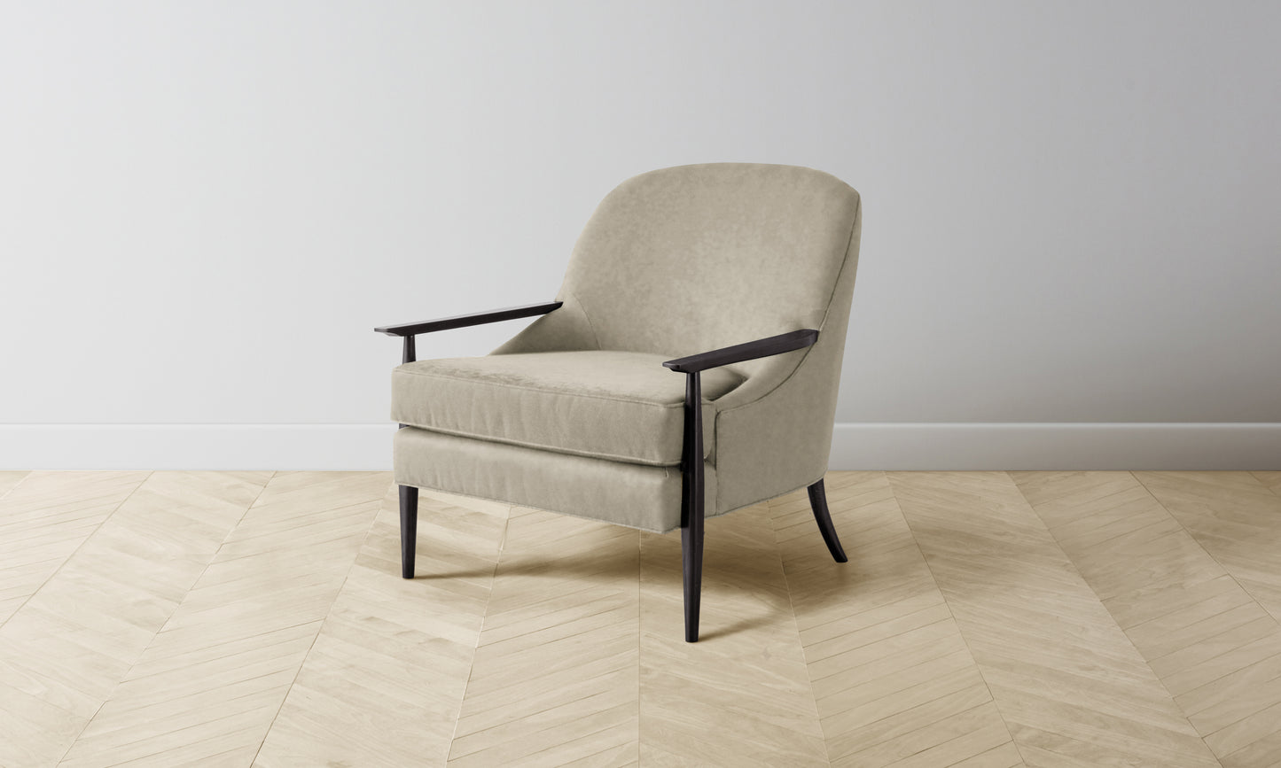 The Leroy Chair - Performance Velvet Taupe