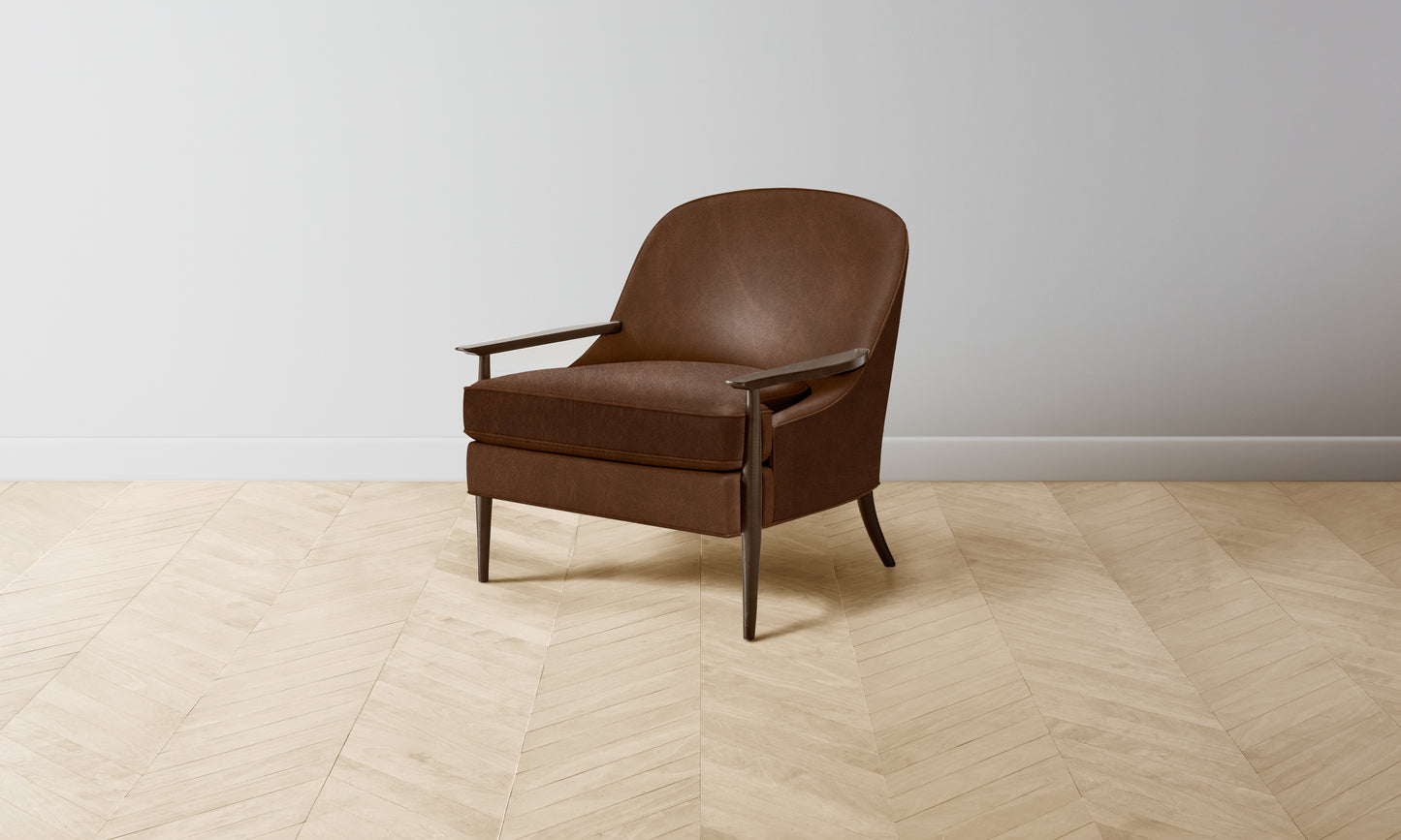 The Leroy Chair - Tuscan Leather Bourbon