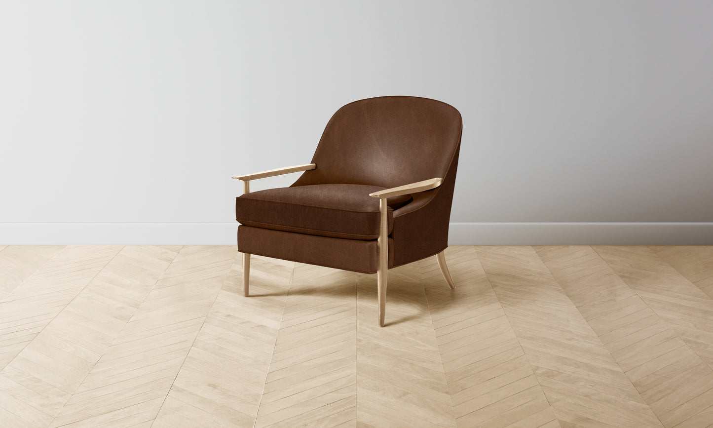 The Leroy Chair - Tuscan Leather Bourbon