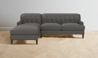 The Ludlow Sectional - Pebbled Leather Ash