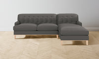 The Ludlow Sectional - Pebbled Leather Ash