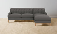 The Ludlow Sectional - Pebbled Leather Ash