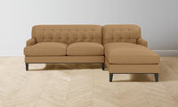 The Ludlow Sectional - Pebbled Leather Latte