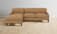 The Ludlow Sectional - Pebbled Leather Latte