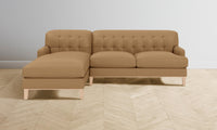 The Ludlow Sectional - Pebbled Leather Latte