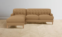 The Ludlow Sectional - Pebbled Leather Latte