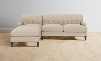 The Ludlow Sectional - Pebbled Leather Stone