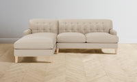 The Ludlow Sectional - Pebbled Leather Stone