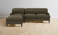 The Ludlow Sectional - Pebbled Leather Truffle