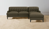 The Ludlow Sectional - Pebbled Leather Truffle