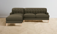 The Ludlow Sectional - Pebbled Leather Truffle