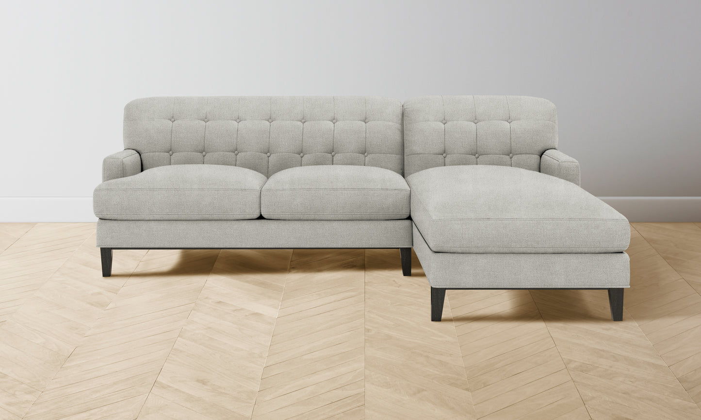 The Ludlow Sectional - Performance Melange Weave Flint