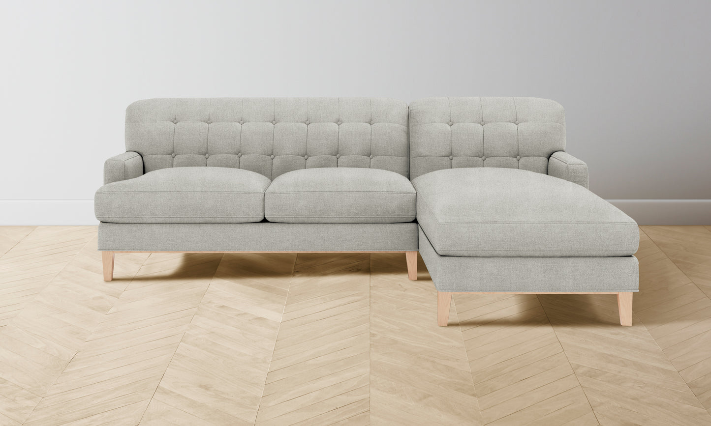 The Ludlow Sectional - Performance Melange Weave Flint