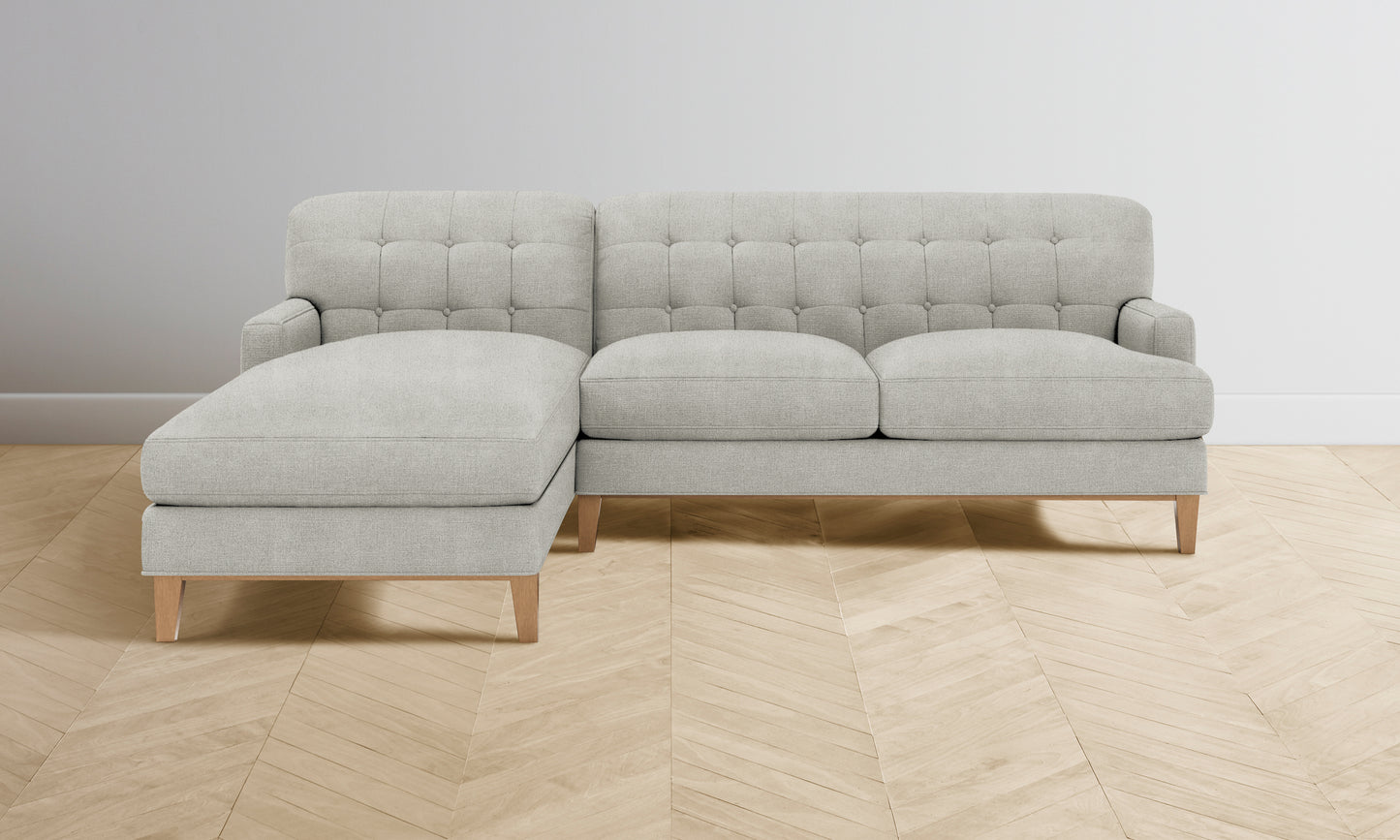 The Ludlow Sectional - Performance Melange Weave Flint