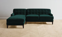 The Ludlow Sectional - Performance Velvet Emerald