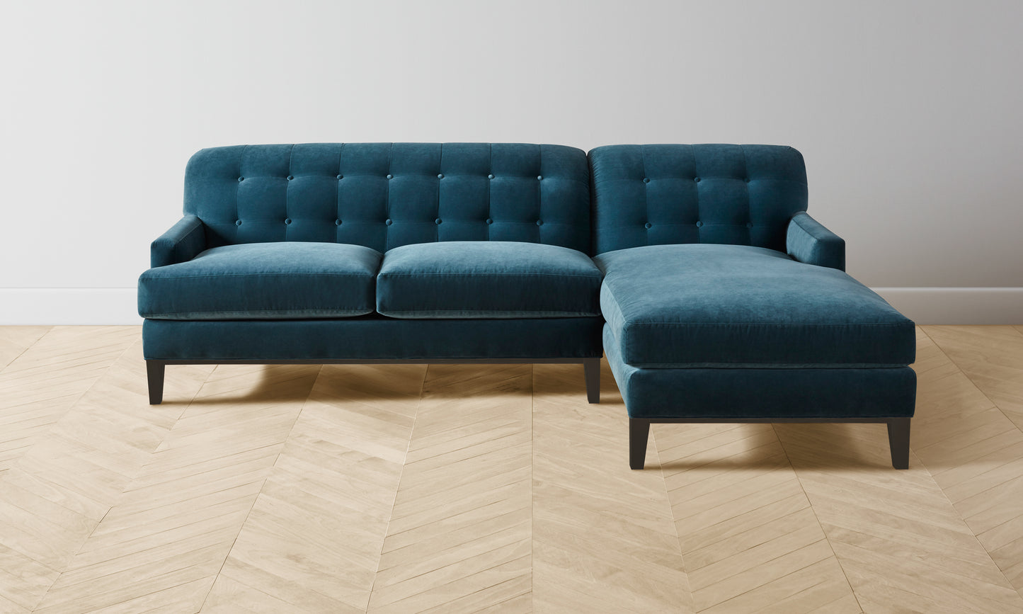 The Ludlow Sectional - Performance Velvet Lagoon