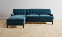 The Ludlow Sectional - Performance Velvet Lagoon