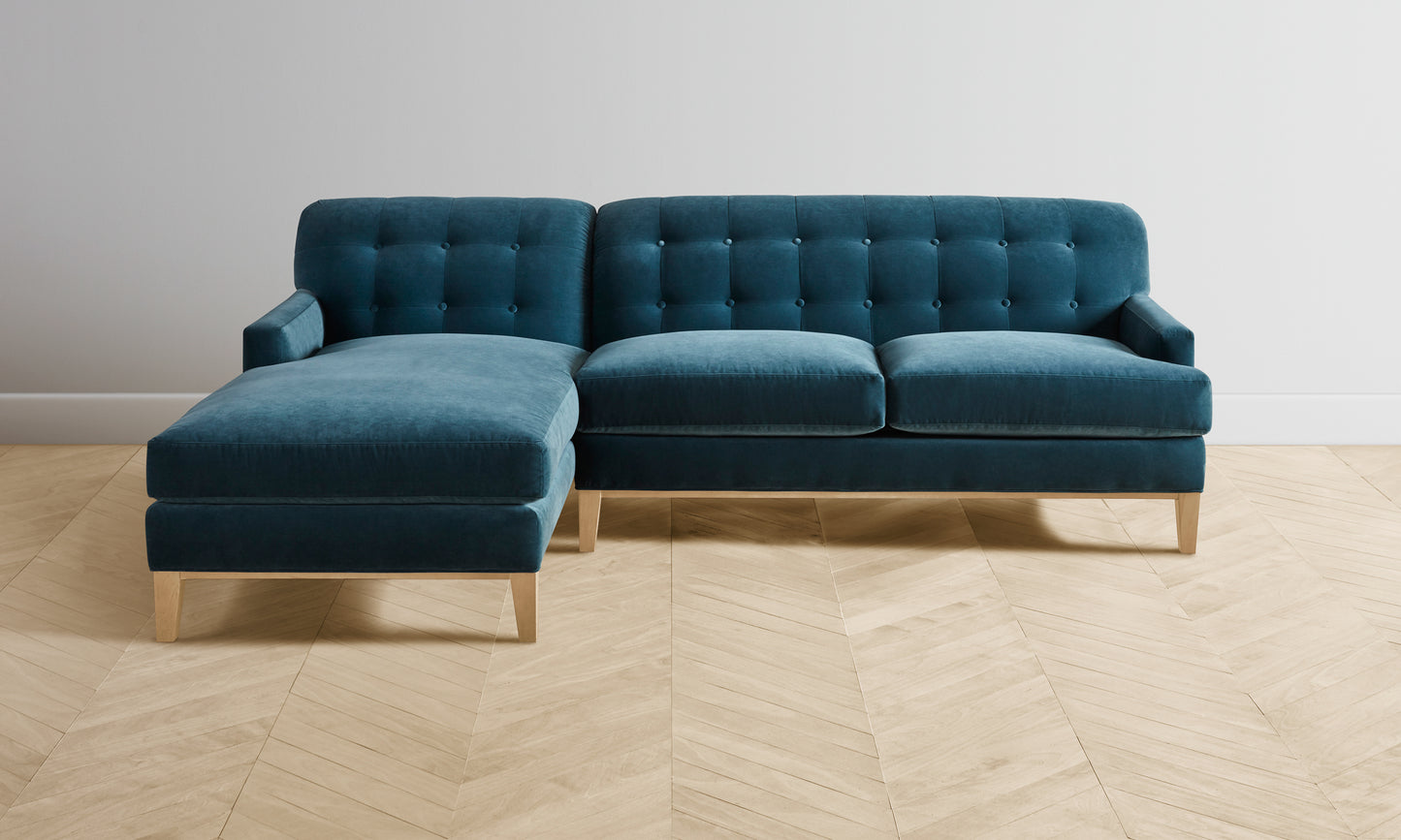 The Ludlow Sectional - Performance Velvet Lagoon