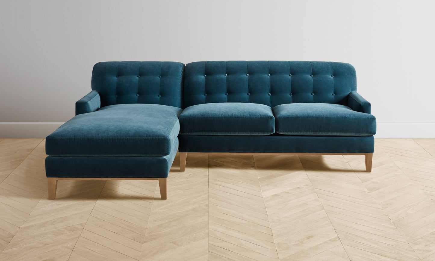 The Ludlow Sectional - Performance Velvet Lagoon