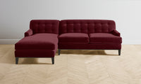 The Ludlow Sectional - Performance Velvet Merlot