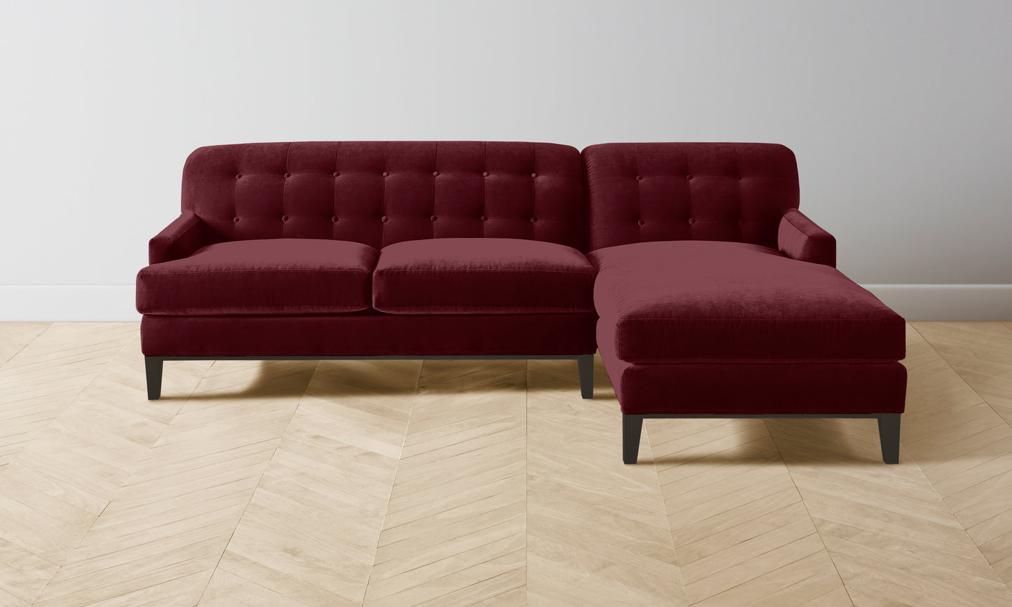 The Ludlow Sectional - Performance Velvet Merlot