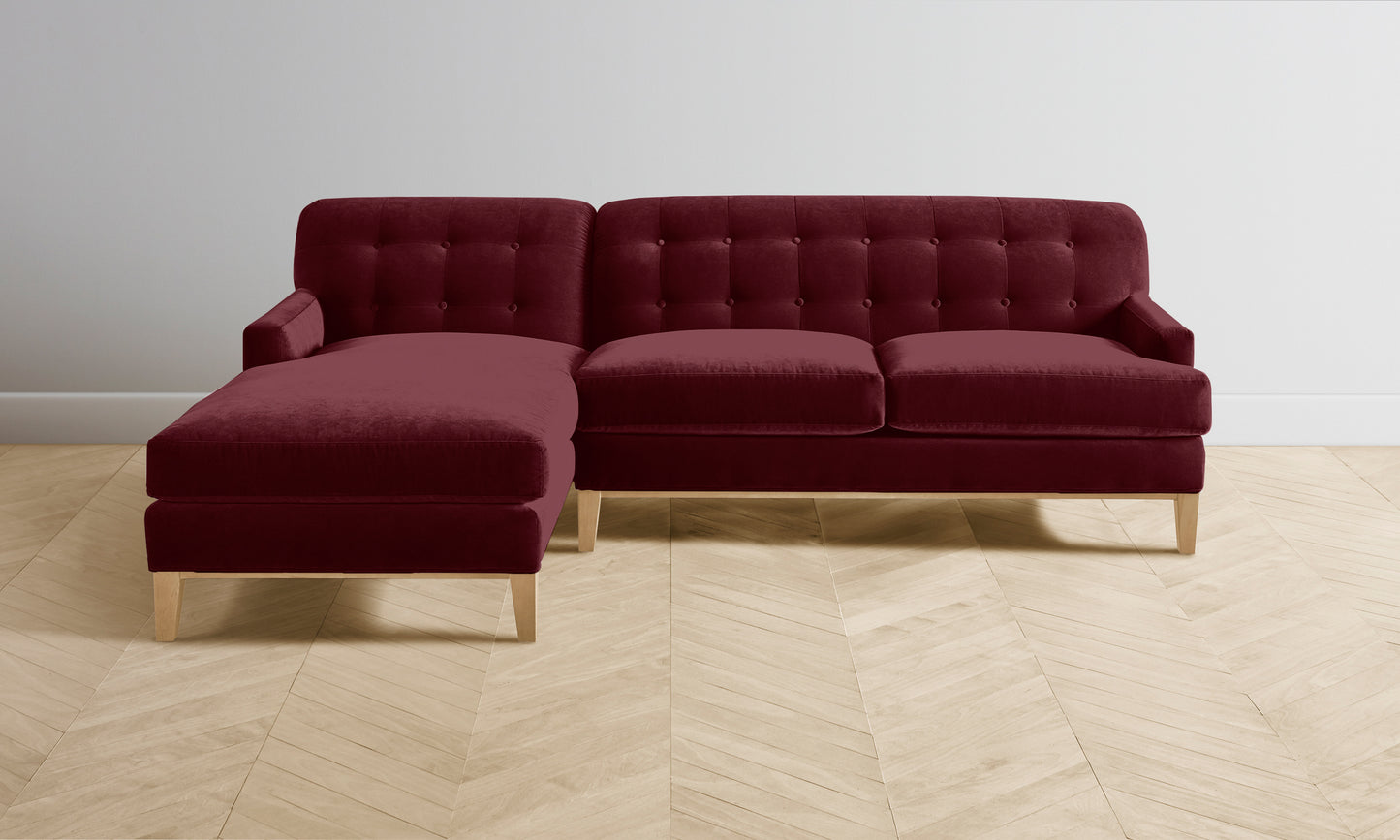 The Ludlow Sectional - Performance Velvet Merlot