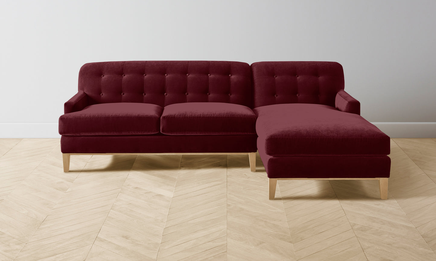 The Ludlow Sectional - Performance Velvet Merlot