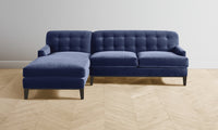 The Ludlow Sectional - Performance Velvet Midnight