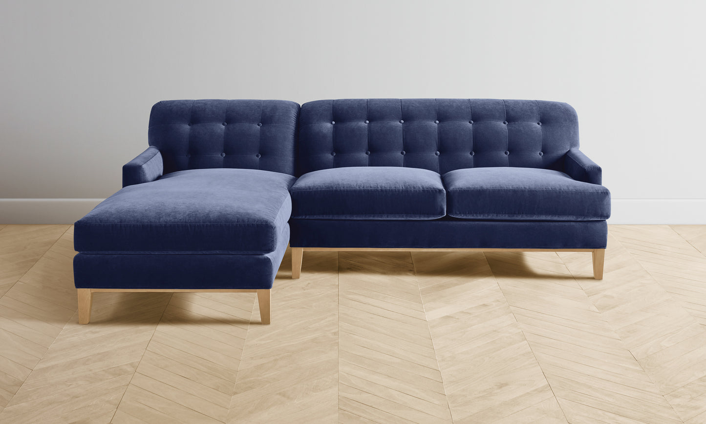 The Ludlow Sectional - Performance Velvet Midnight