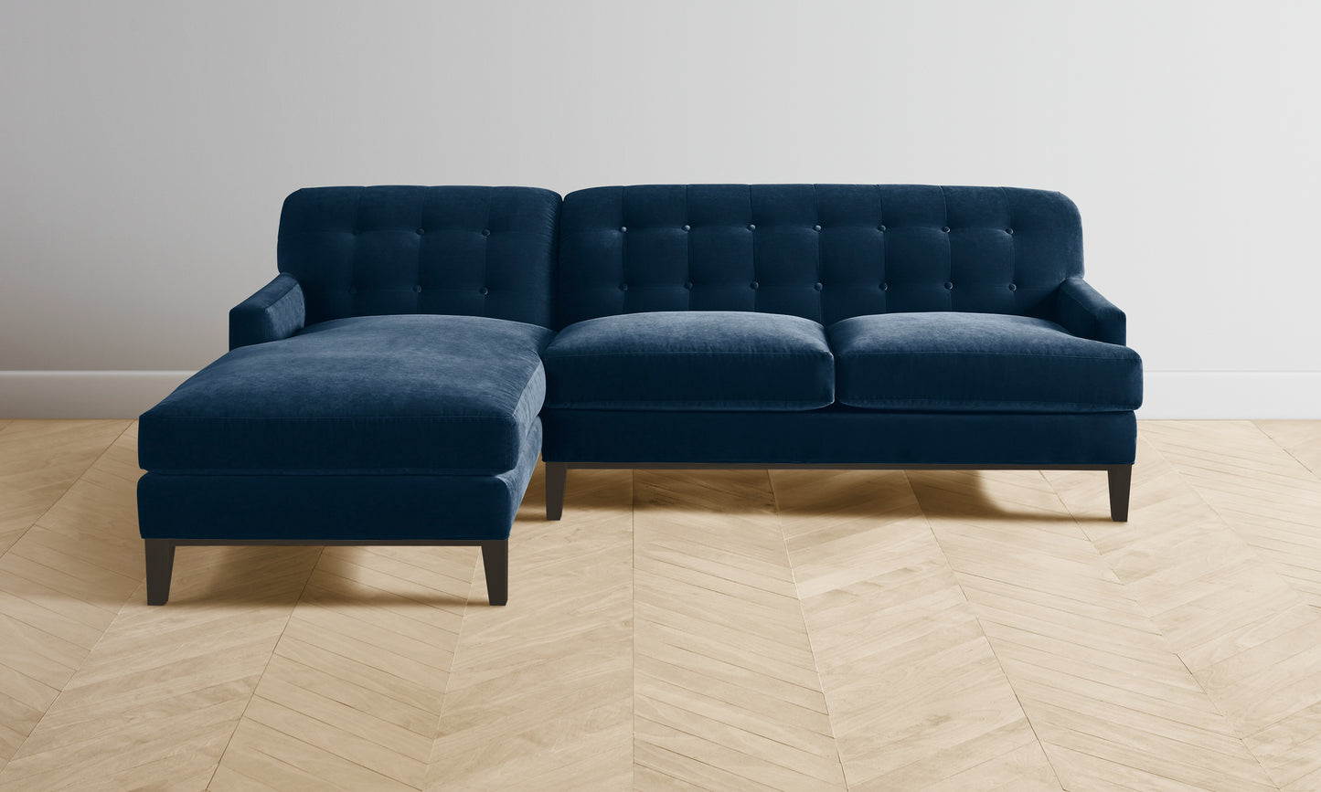 The Ludlow Sectional - Performance Velvet Sapphire