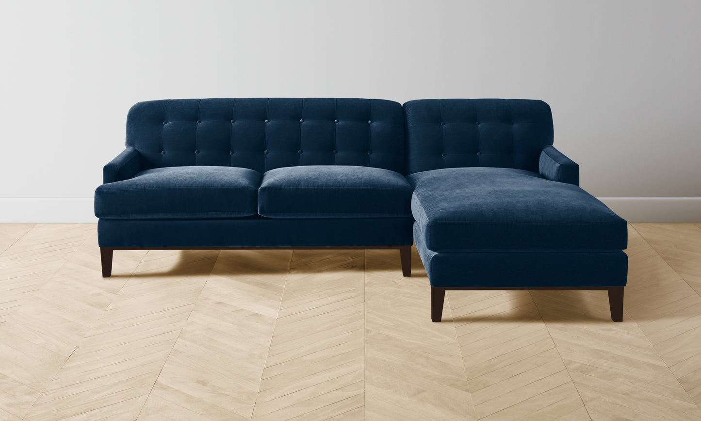 The Ludlow Sectional - Performance Velvet Sapphire