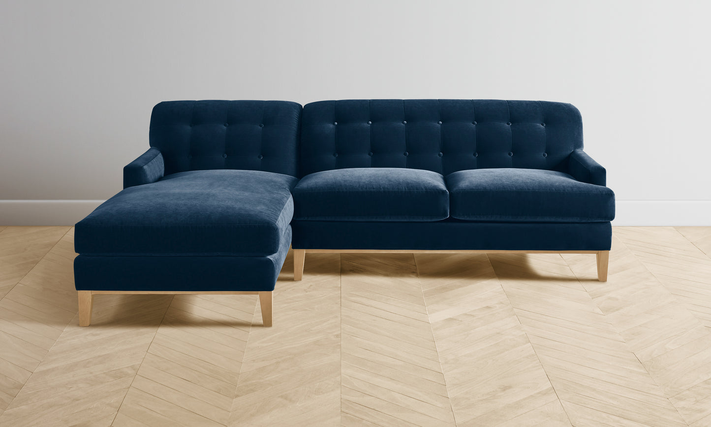 The Ludlow Sectional - Performance Velvet Sapphire