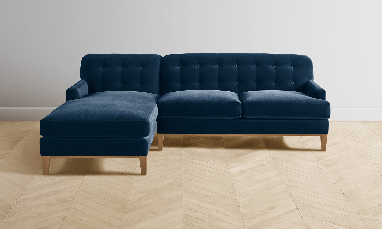 The Ludlow Sectional - Performance Velvet Sapphire