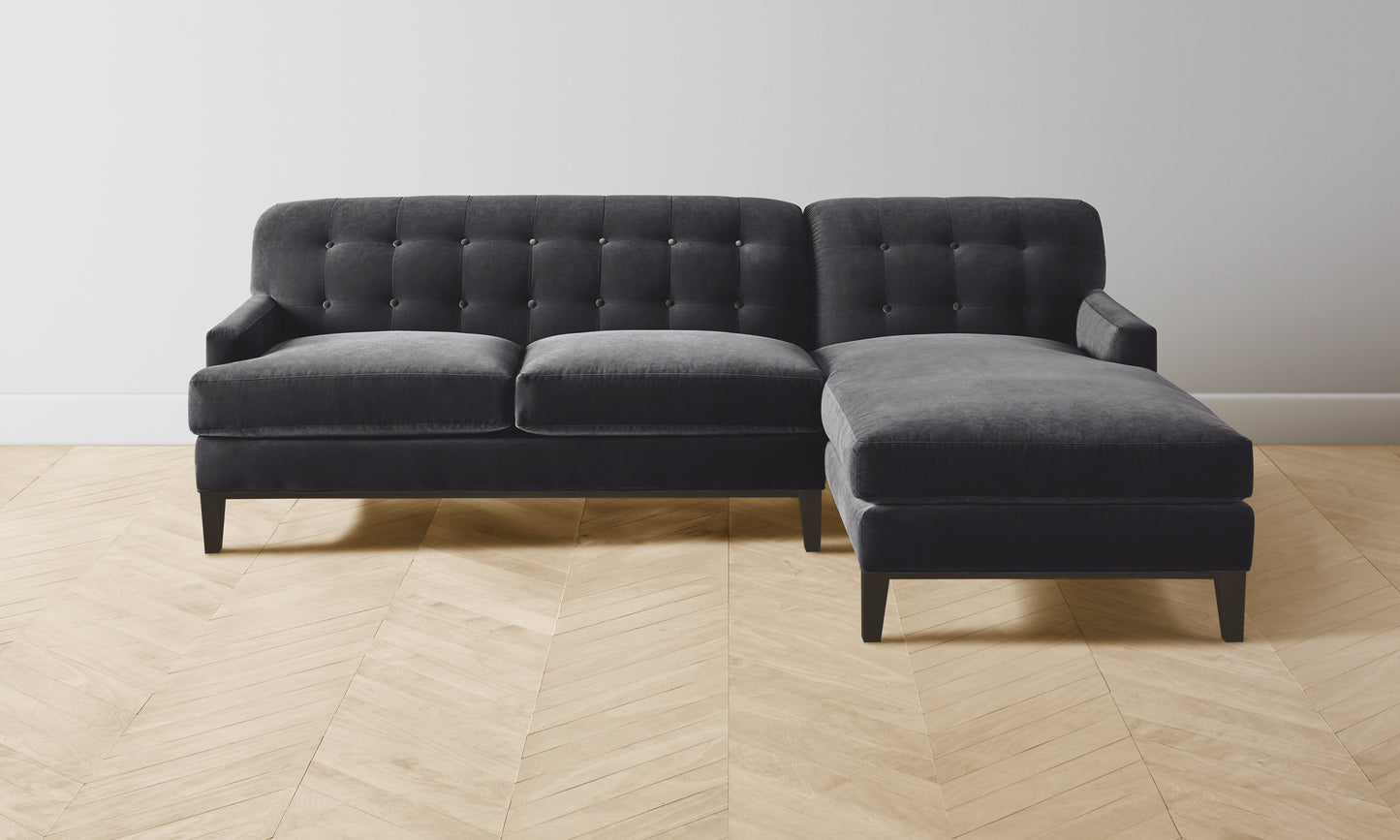 The Ludlow Sectional - Performance Velvet Slate