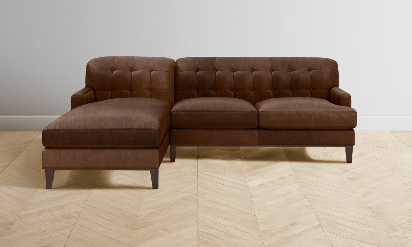 The Ludlow Sectional - Tuscan Leather Bourbon