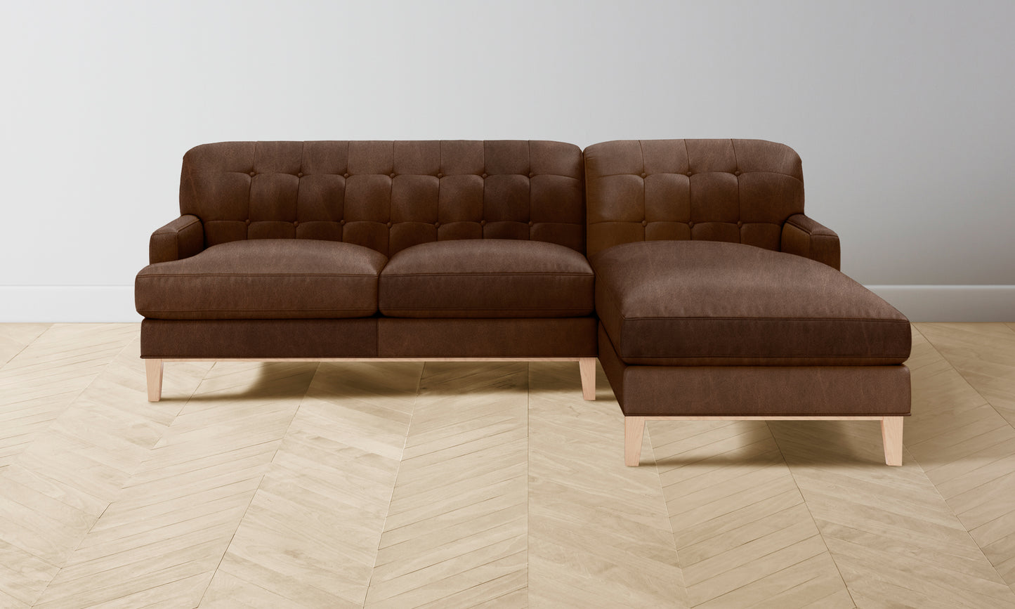 The Ludlow Sectional - Tuscan Leather Bourbon