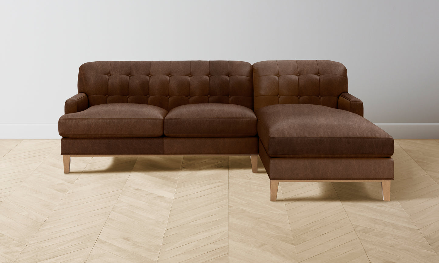 The Ludlow Sectional - Tuscan Leather Bourbon