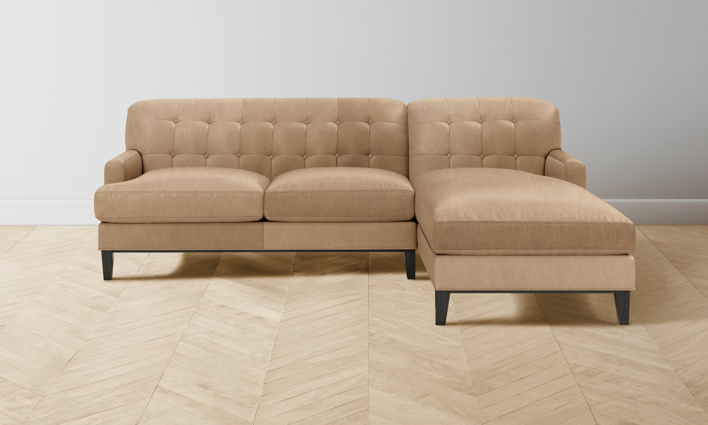 The Ludlow Sectional - Tuscan Leather Camel