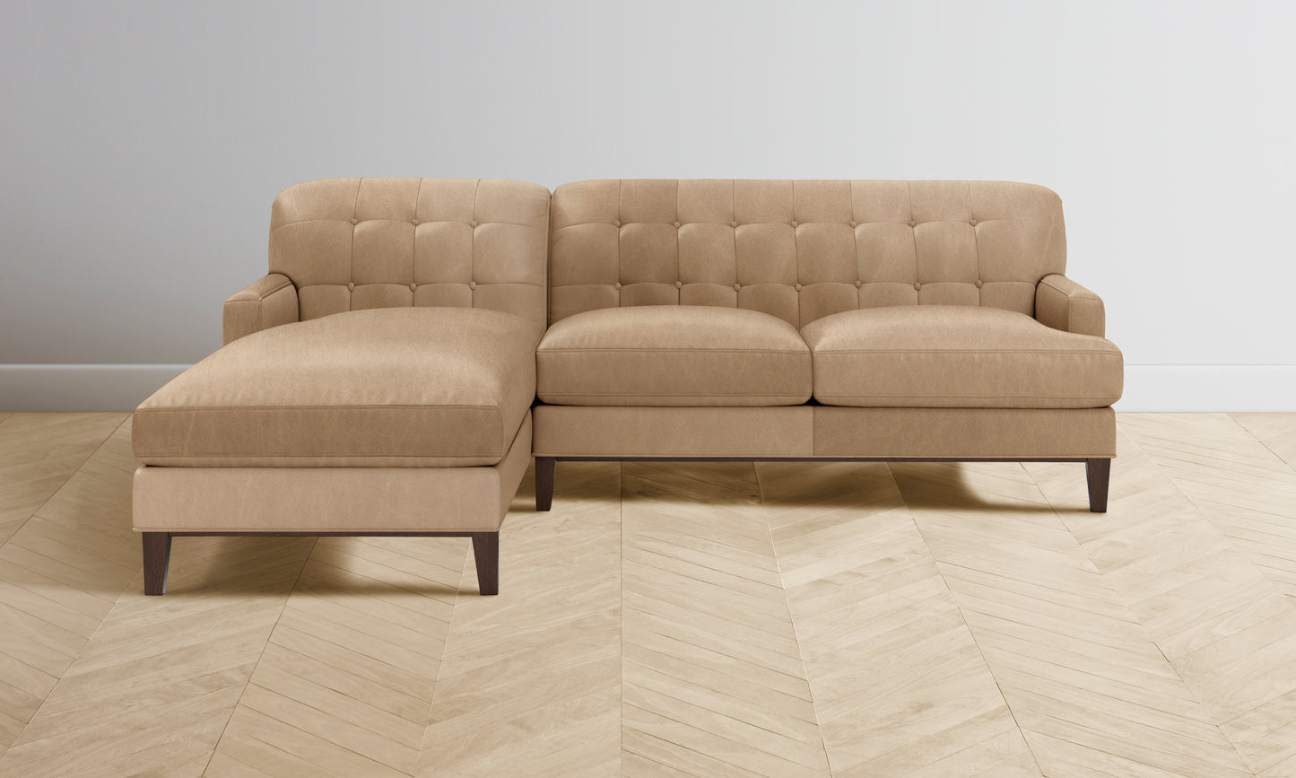 The Ludlow Sectional - Tuscan Leather Camel