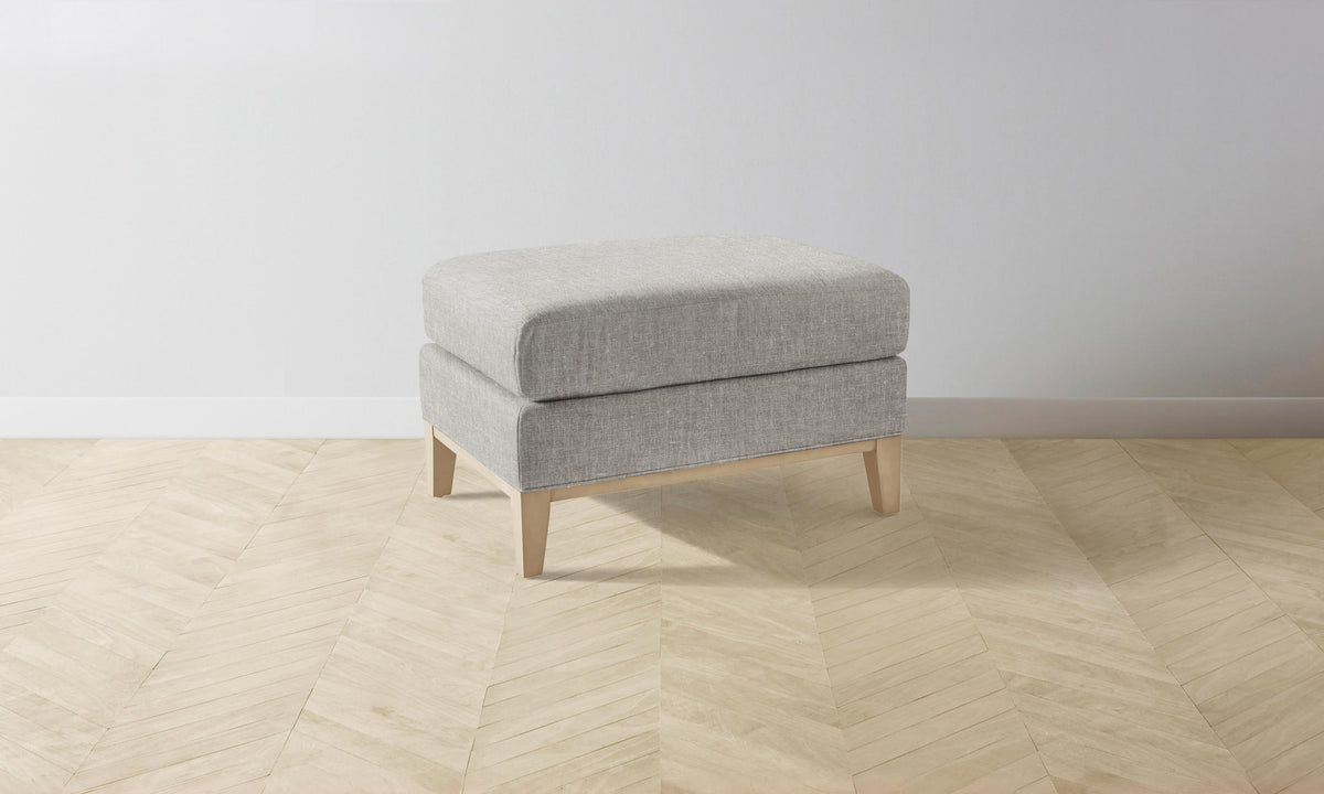 The Ludlow Ottoman - Heritage Belgian Linen Agate