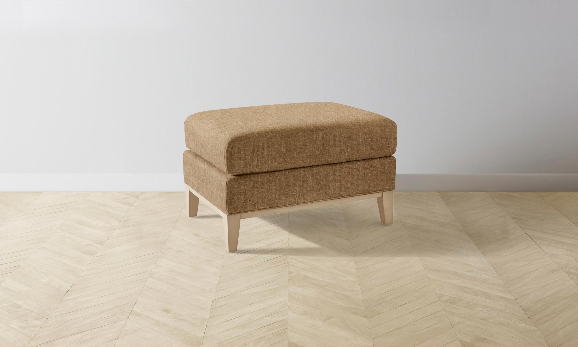 The Ludlow Ottoman - Belgian Linen Chai