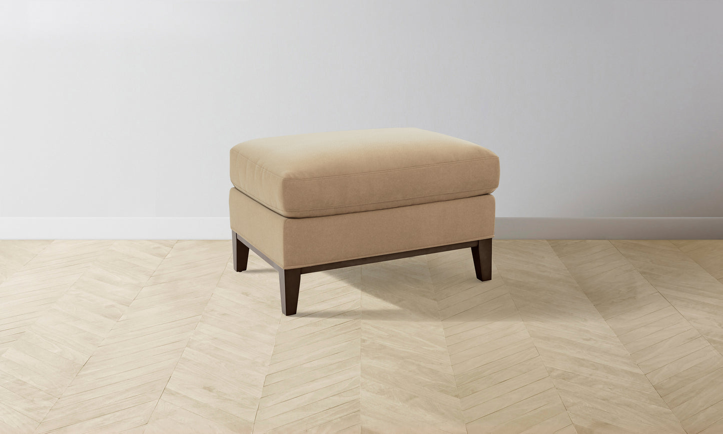 The Ludlow Ottoman - Mohair Almond