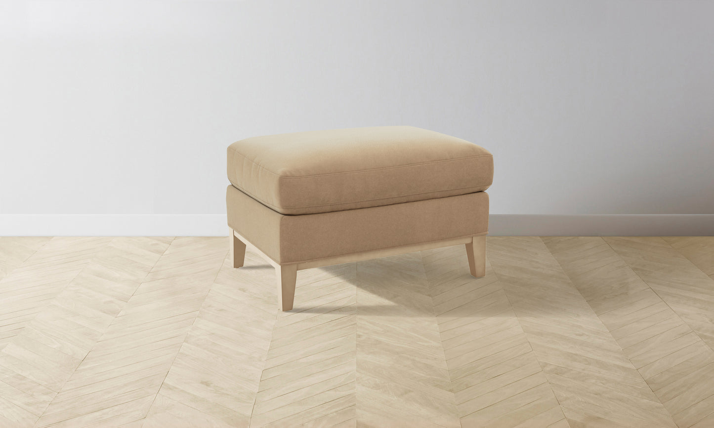 The Ludlow Ottoman - Mohair Almond