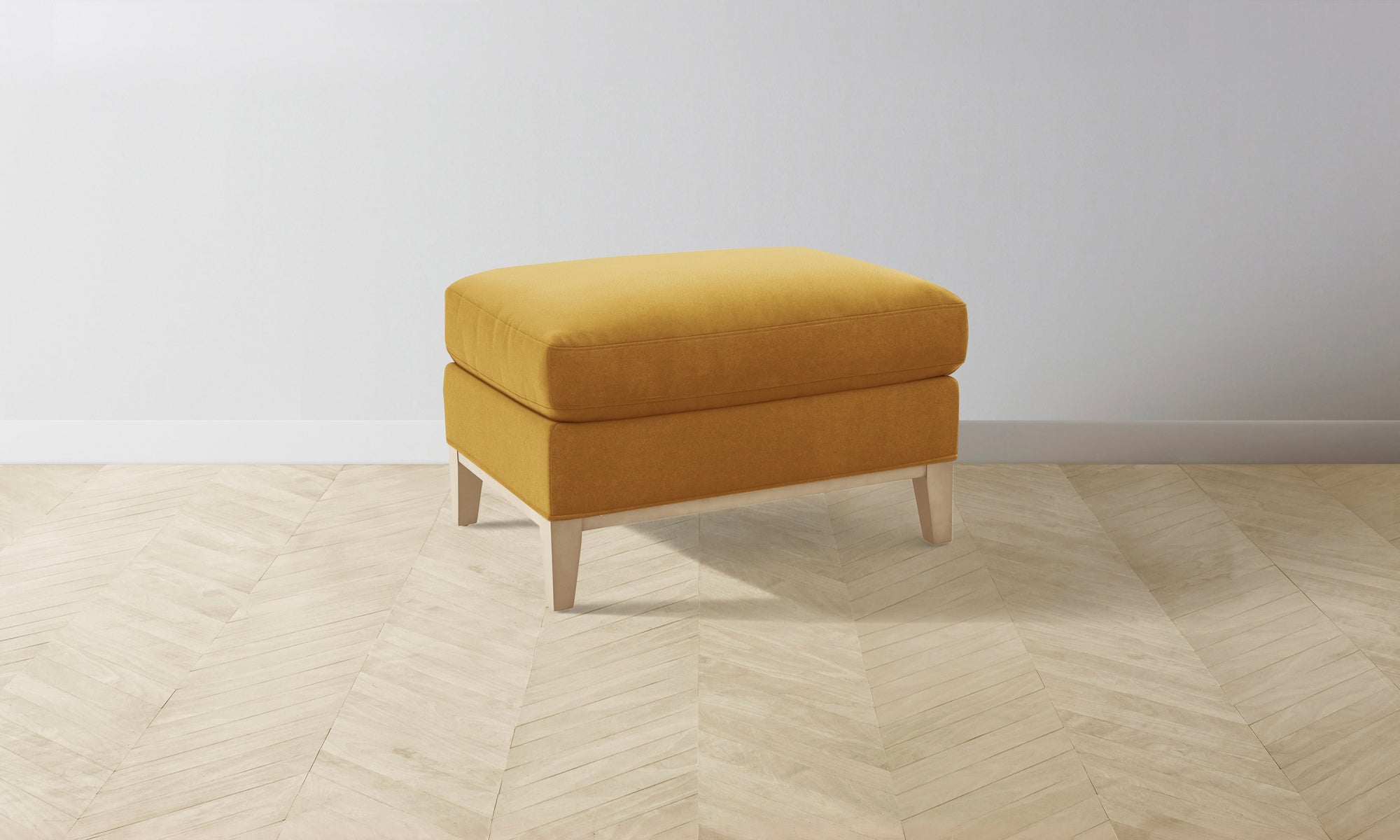 The Ludlow Ottoman - Mohair Amber