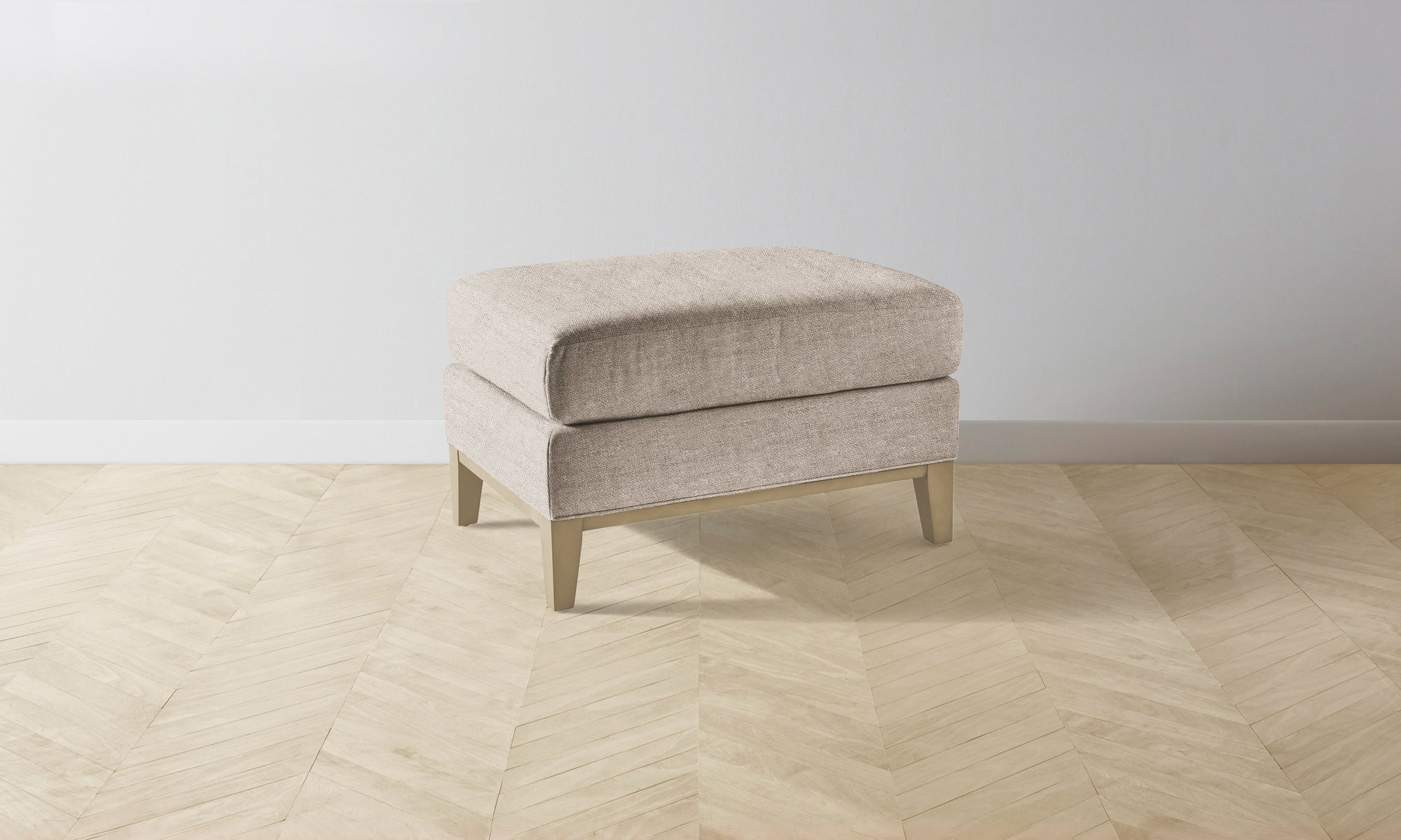 The Ludlow Ottoman - Performance Basketweave Malt