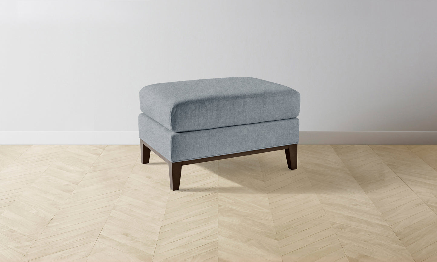 The Ludlow Ottoman - Performance Melange Weave Aegean