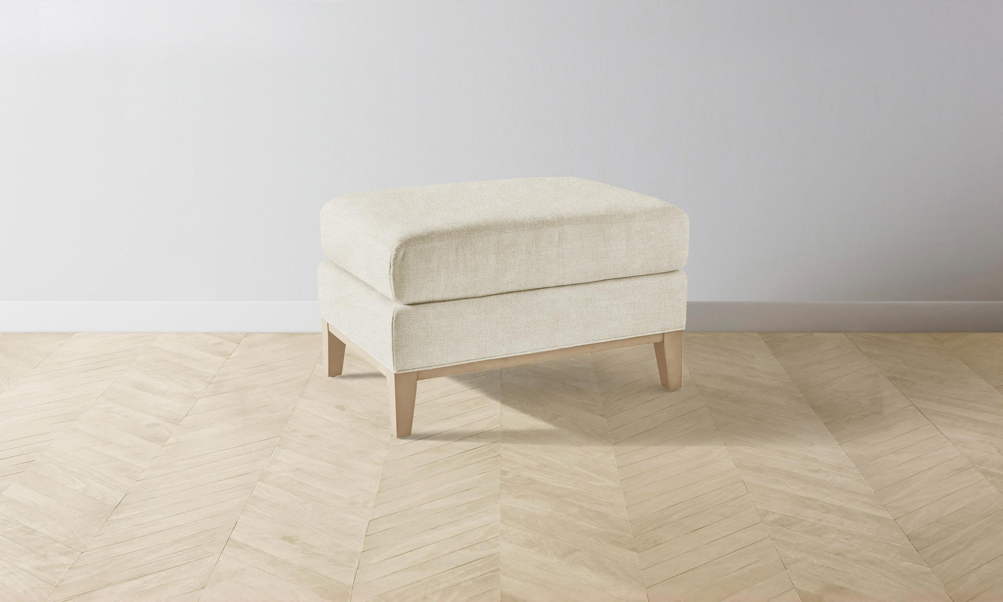 The Ludlow Ottoman - Performance Mélange Weave Shell