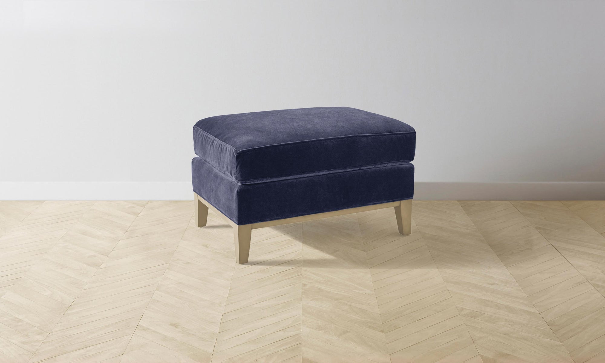 The Ludlow Ottoman - Performance Velvet Midnight