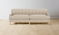 The Ludlow Sofa - Pebbled Leather Stone