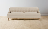 The Ludlow Sofa - Pebbled Leather Stone